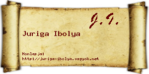 Juriga Ibolya névjegykártya